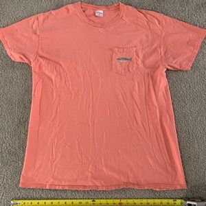 Noah supreme XL T-shirt fish pocket t pink salmon